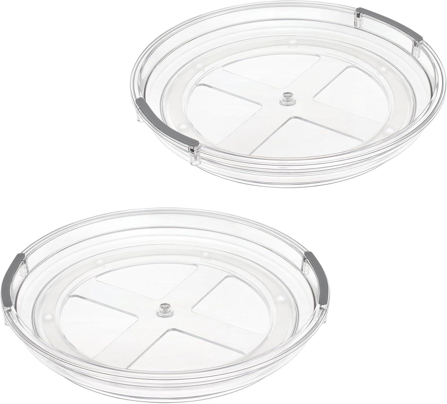 Lazy Susan Organizer, Special 1 Tier Round Organizer, Affordable 9.2" Gray Organ...