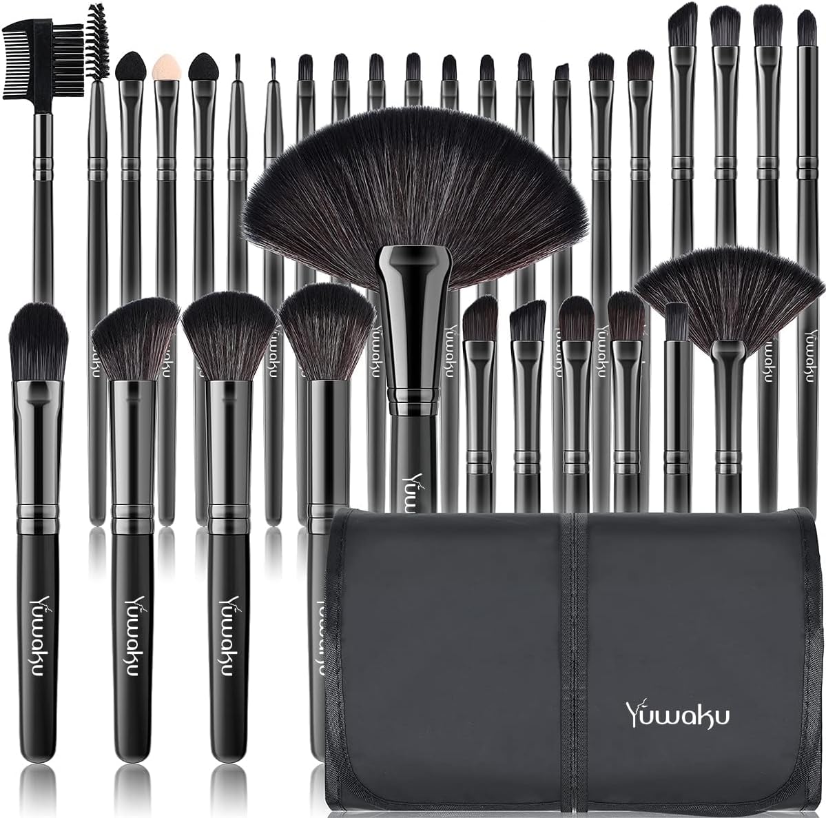 Makeup Brushes 32pcs, Yuwaku Professional Makeup Brush Set, Kabuki Face Eyes Sha...