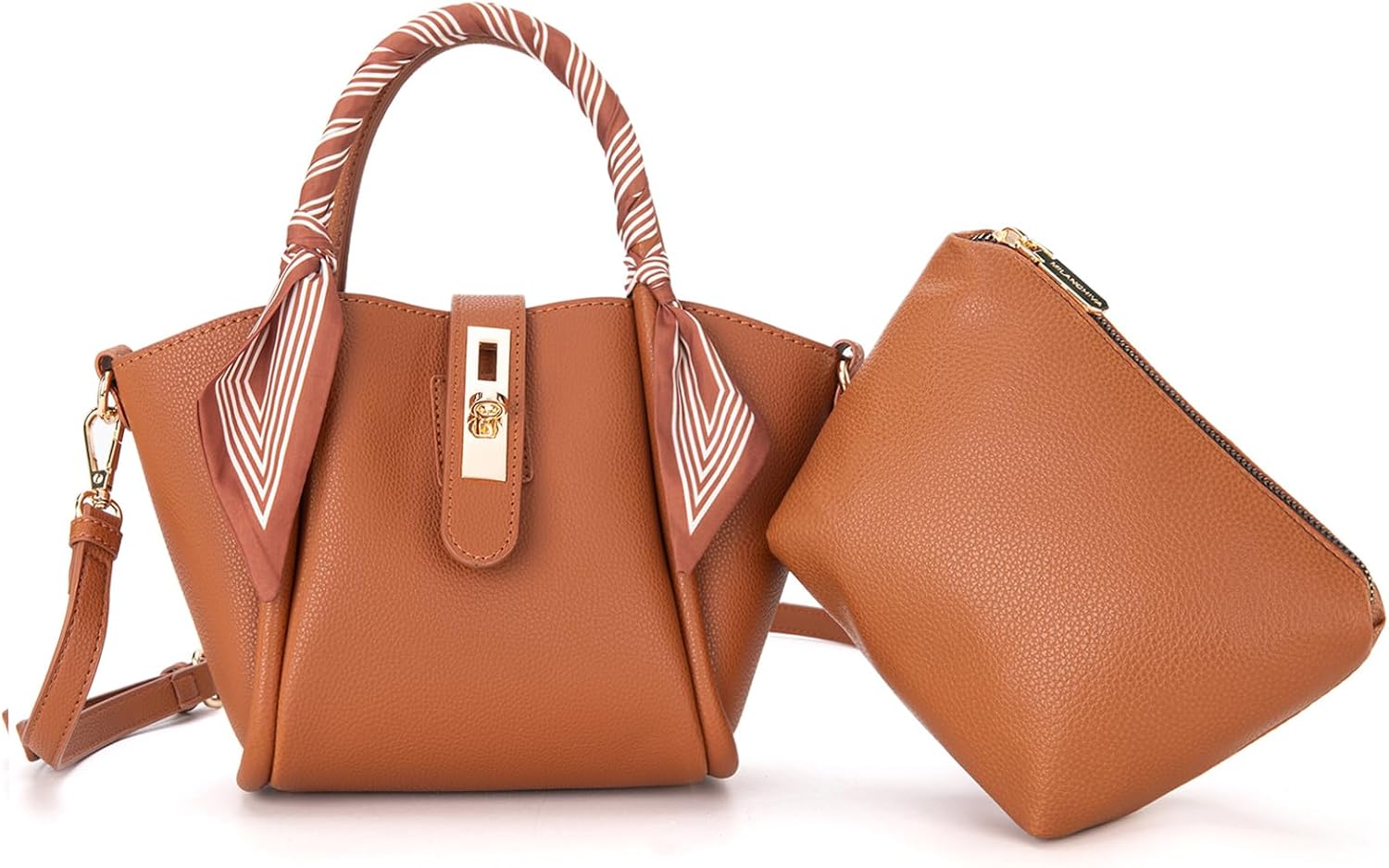 Milan Chiva Mini Purses for Women Cute Tote bags with Coin Purse Brown