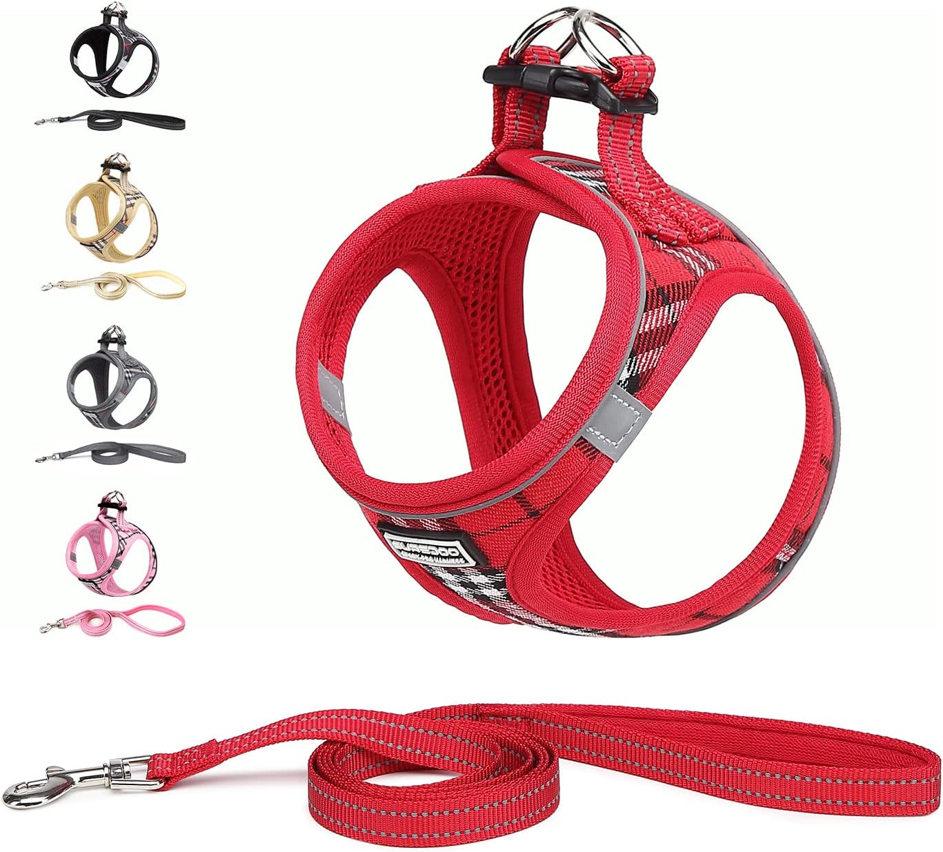 Dog Harness and Leash Set, Special Step-in Breathable Reflective Puppy Cat Vest,...