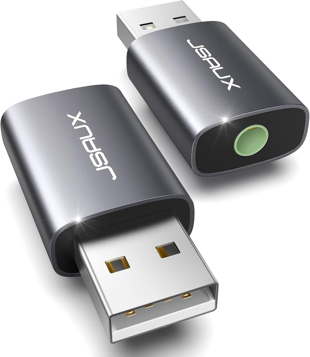 USB to 3.5mm Jack Audio Adapter, Special JSAUX USB to Audio Aux Adapter, Unique...