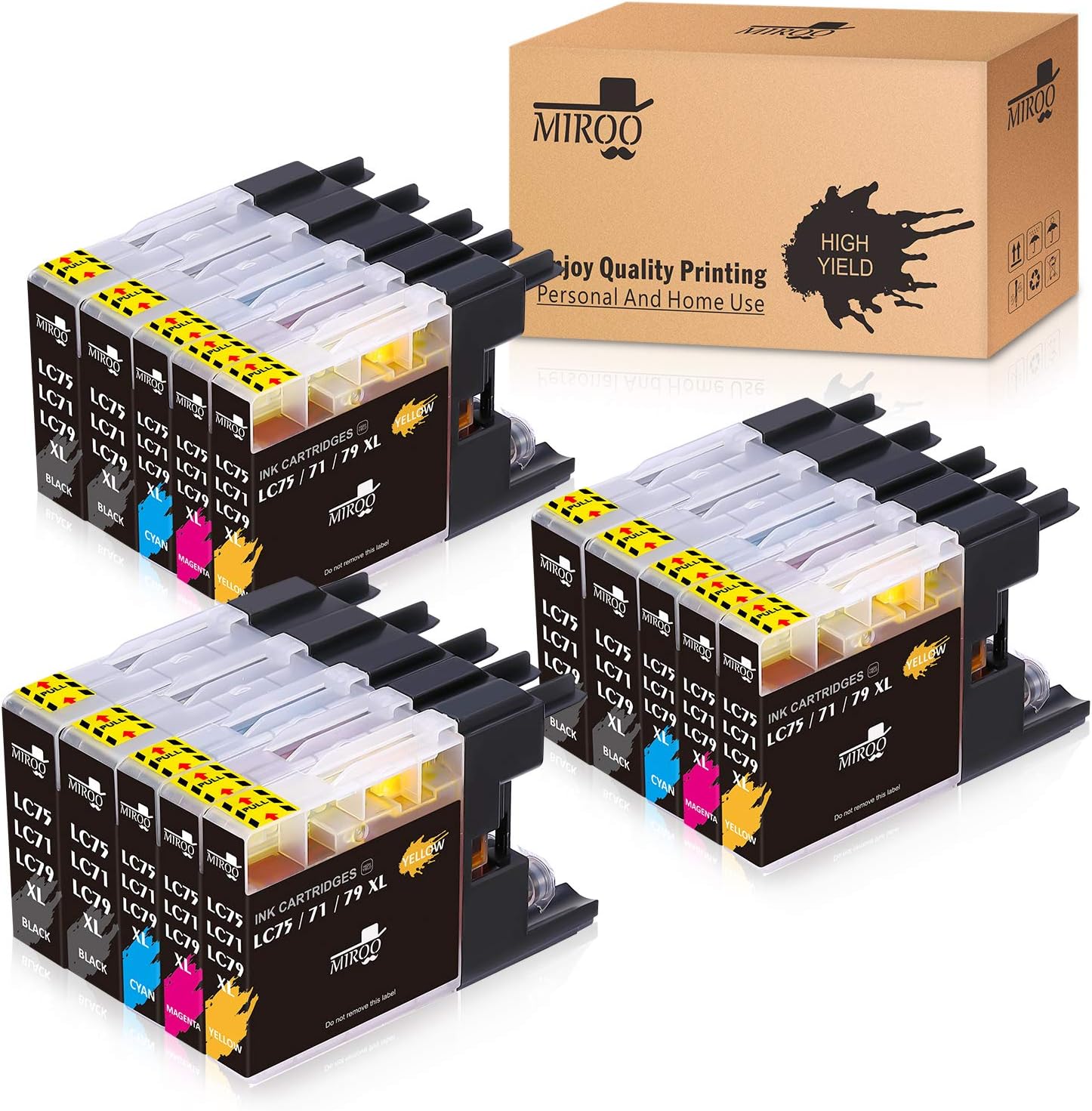 MIROO Compatible Ink Cartridge, Special Replacement for Brother LC75 LC71 LC79 X...