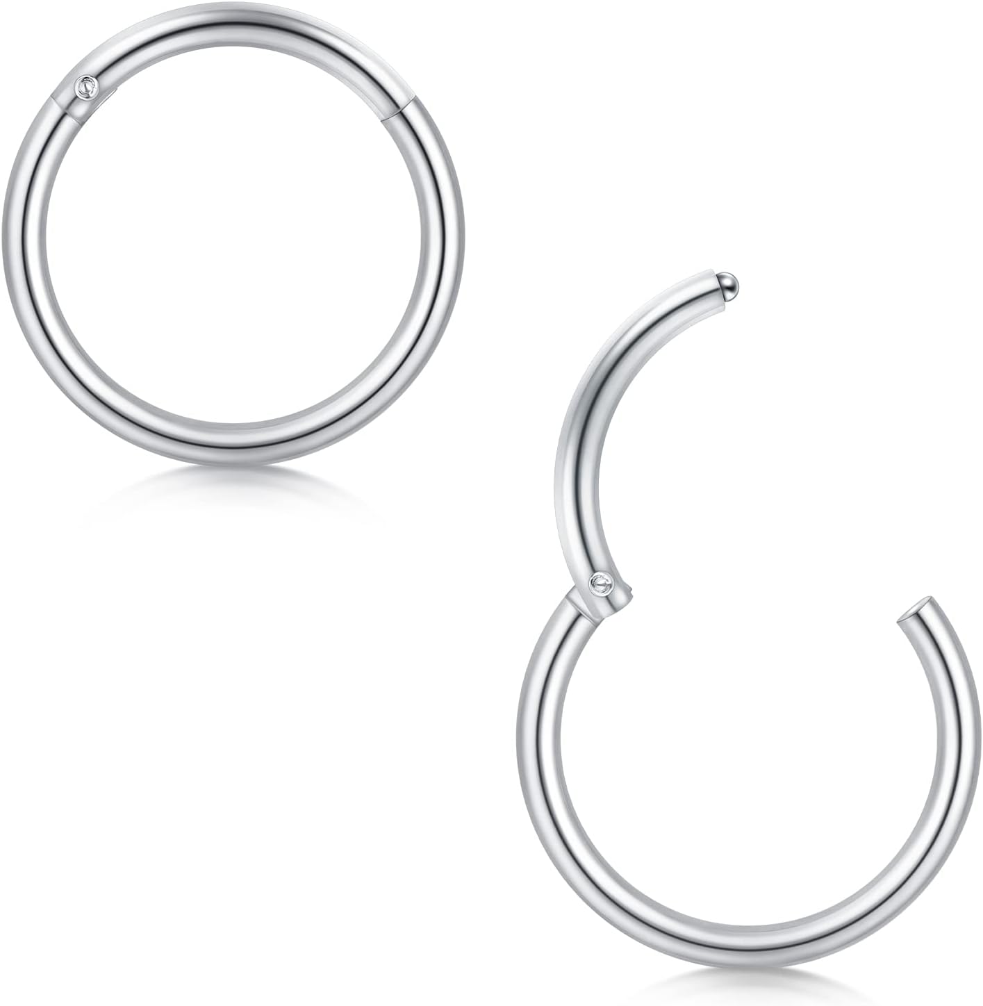 Briana Williams 2pcs Hinged Nose Ring Segment Lip Helix Septum Tragus Helix Rook...