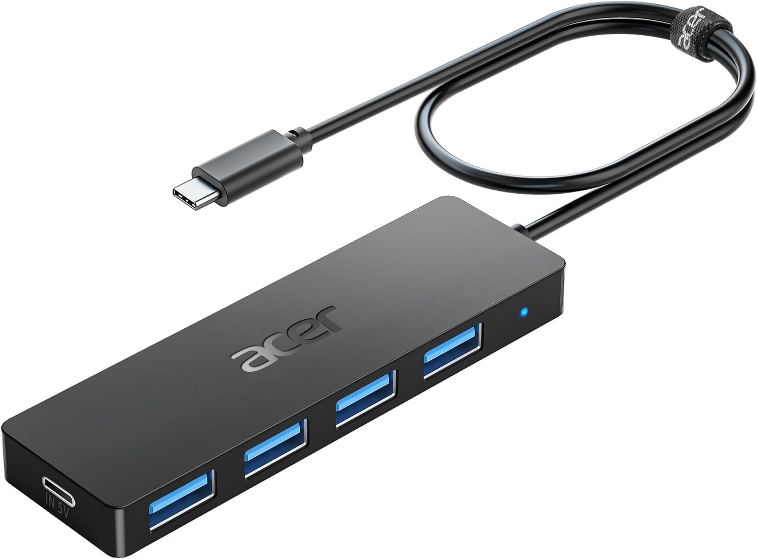 acer USB C Hub 3.0 with USB-C power supply, Ultra Slim Multiport Hub 4 Ports USB...