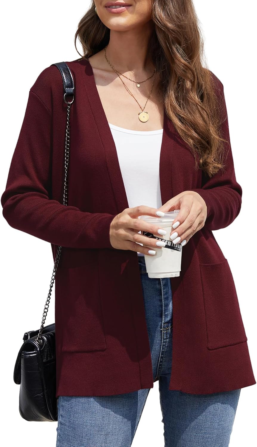 CZYINXIAN Women's Casual Long Sleeve Open Front Cardigan Sweaters Trendy Knit Li...