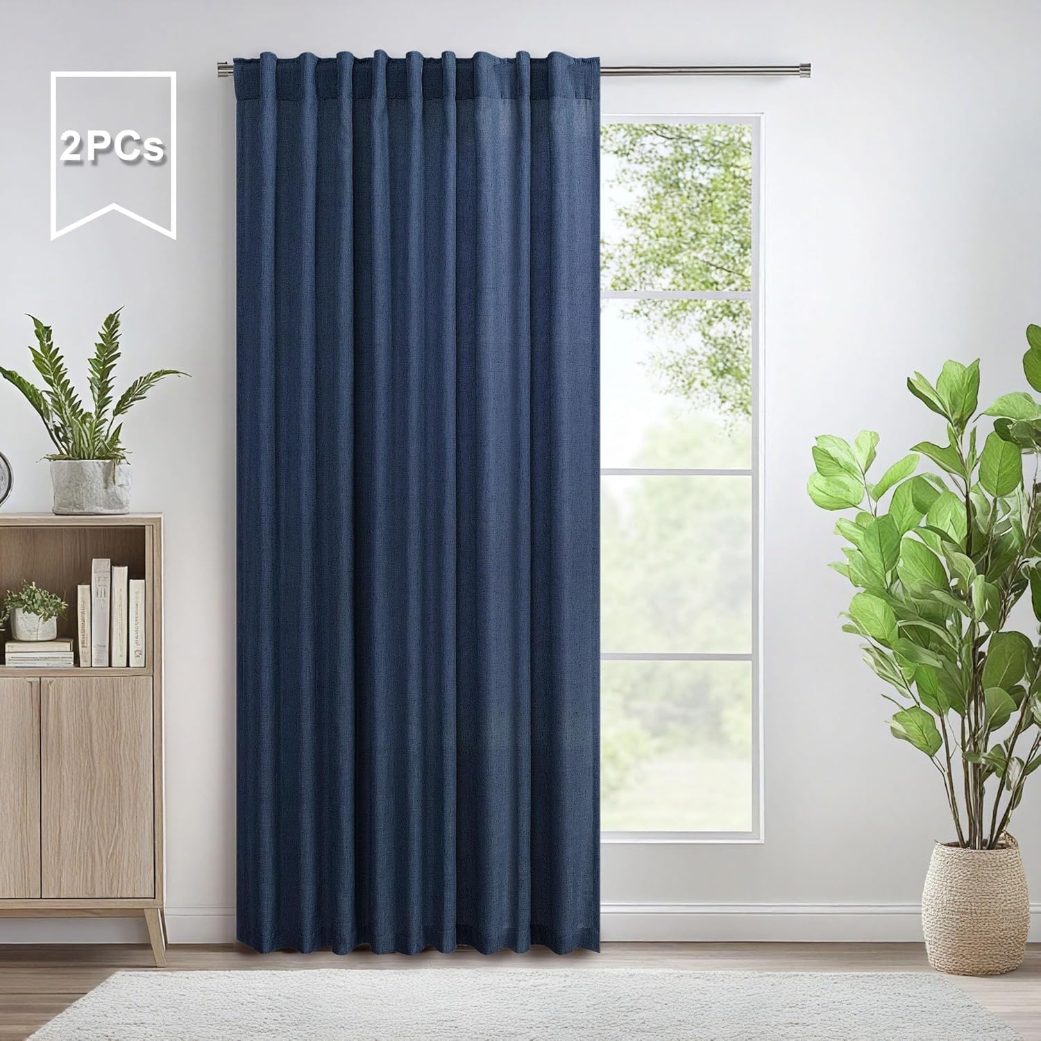 Pitalk 60 Inch Wide Curtains for Kids Bedroom Boys 90 Inches Long 2 Panels Back...