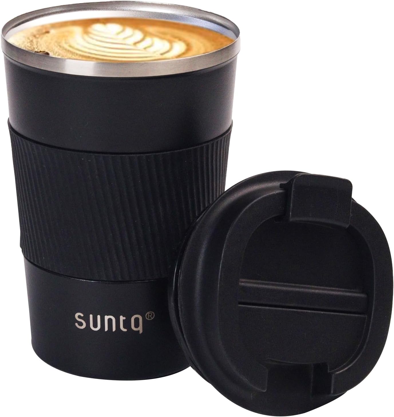 SUNTQ Reusable Coffee Cups Travel - Coffee Travel Mug with Leakproof Lid - Therm...