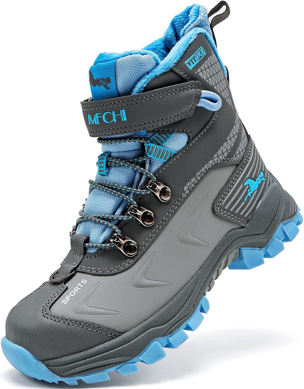 JMFCHI Kids Hiking Boots Boys Girls Outdoor Walking Climbing Sneaker Comfortable...