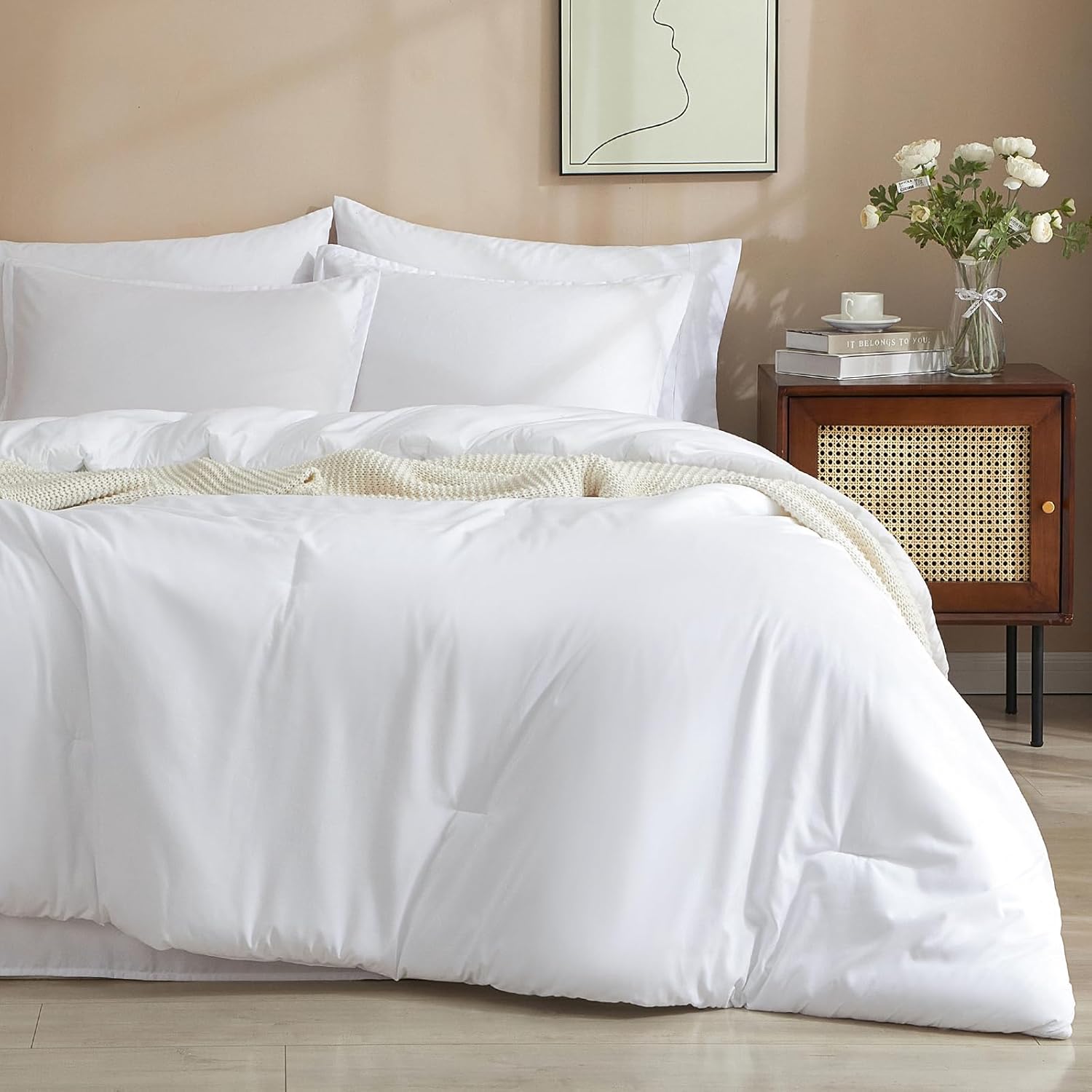 PHF Ultra Soft Comforter Sets, Special Bed in A Bag Comforter for California Kin...