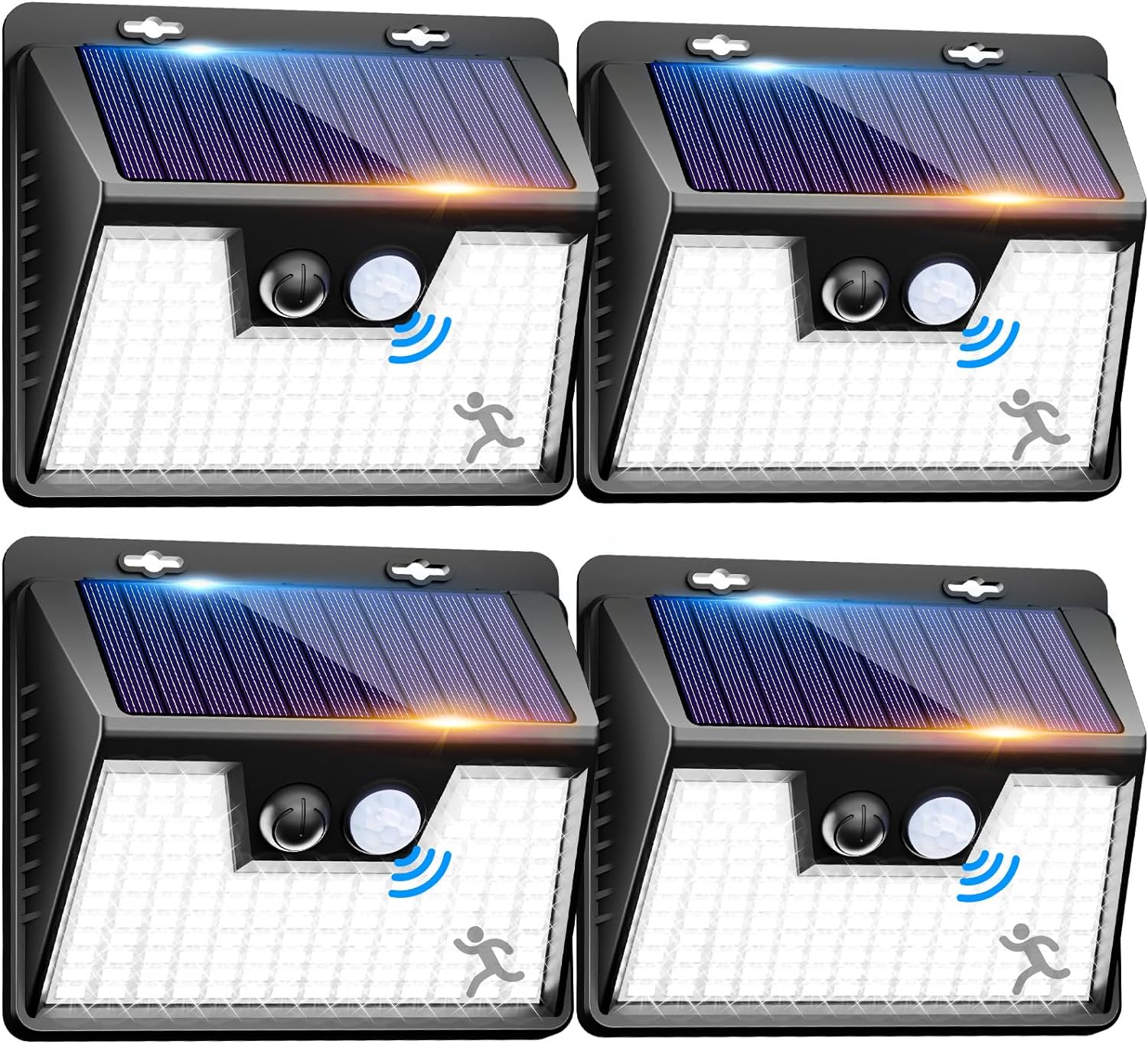 Peasur Solar Security Lights Motion Sensor, [4 Pack/140LED ] Solar Lights Outdoo...