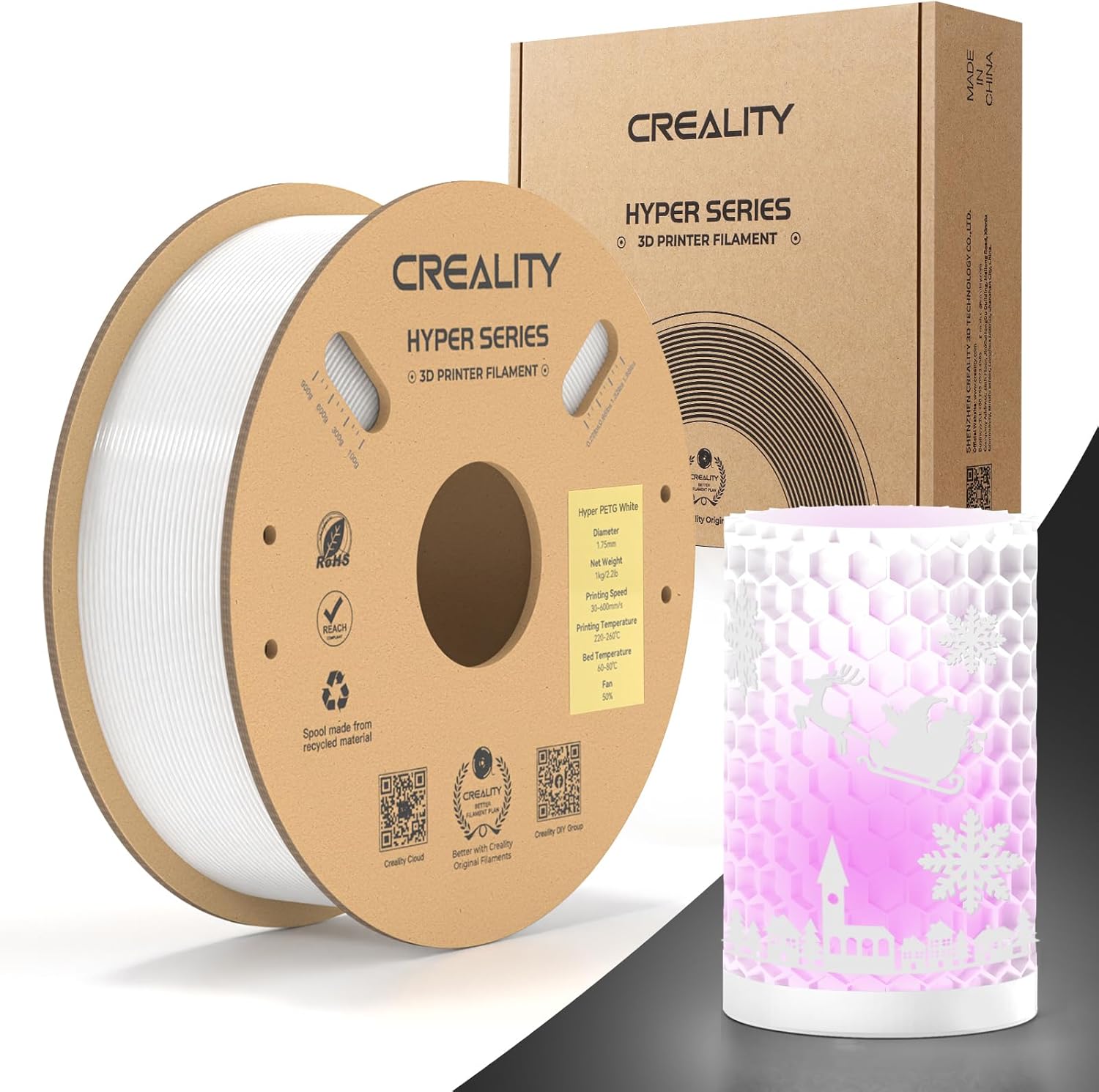 Official Creality Upgrade Hyper PETG Filament, 2024 Latest Batch, High Speed 30-...