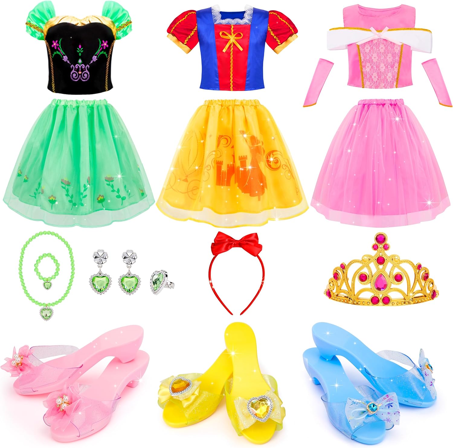 Meland Princess Dress Up - Dress Up Clothes for Girls with Princess Toys, Christ...