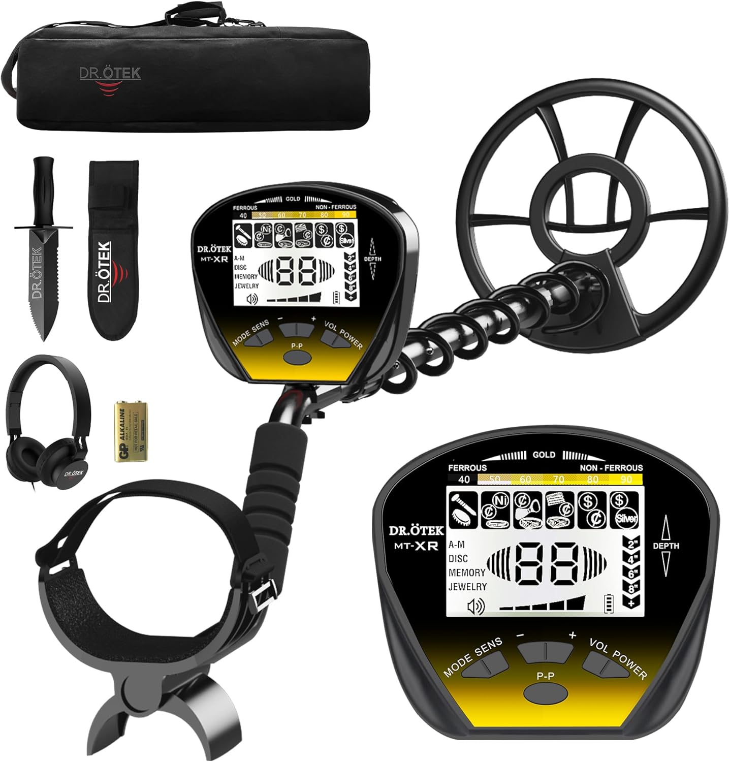 DR.ÖTEK Metal Detector for Adults Professional, Gold Metal Detector, Pinpoint &...