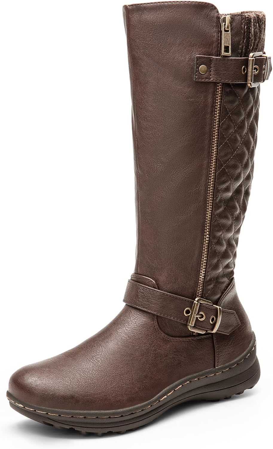 DREAM PAIRS Women's Faux Fur Knee High Boot, Special Round Toe Fall Winter Boots...