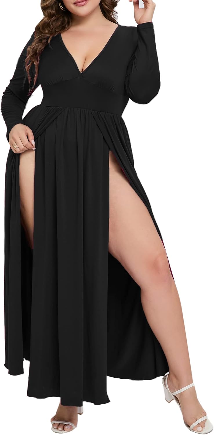 SILUI Women's Sundresses, Special Summer 2024 Sexy Double High Slit Dress, Innov...