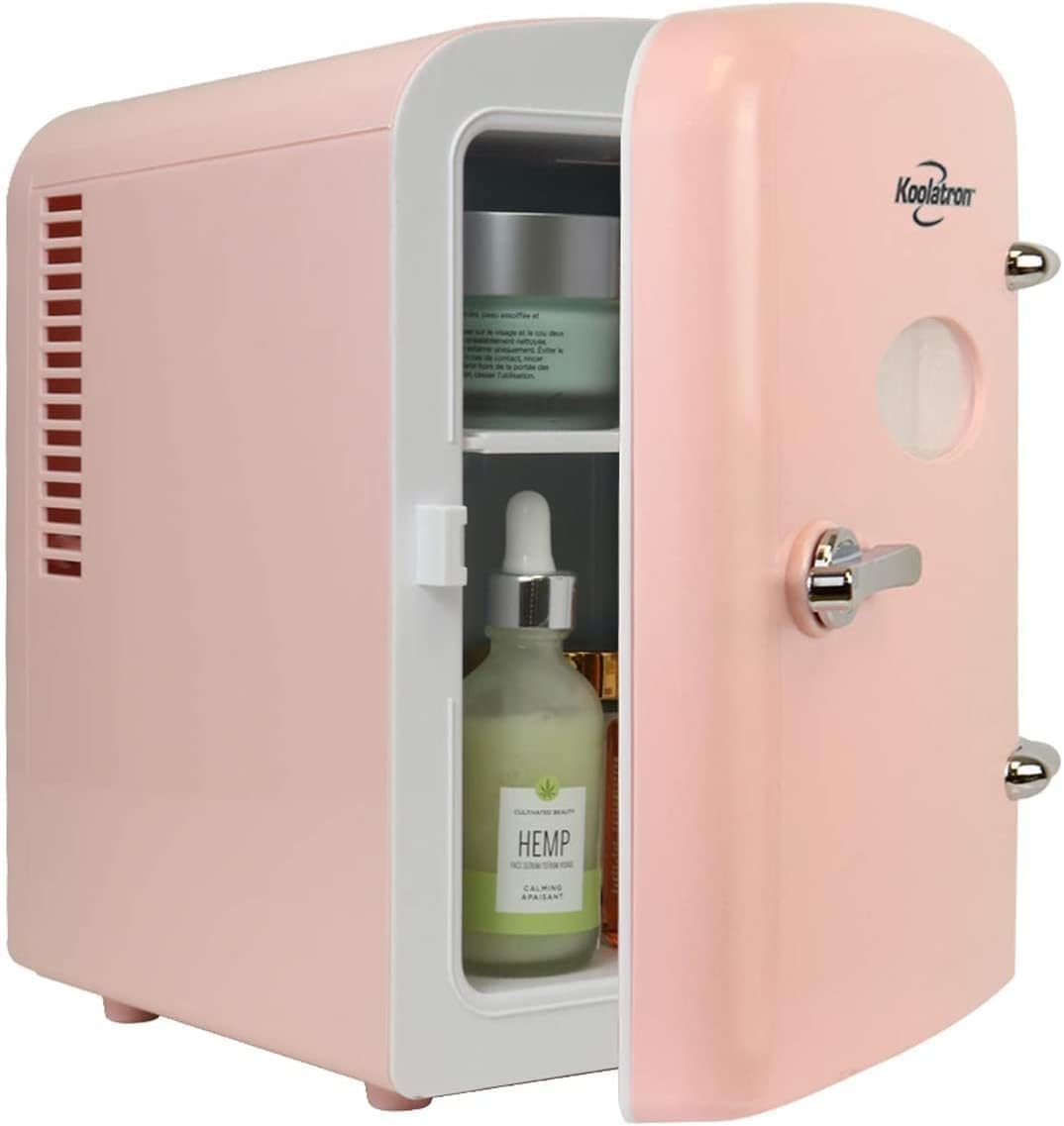 Koolatron Retro Mini Fridge, Special Small Refrigerator for Bedrooms 4L, Innovat...