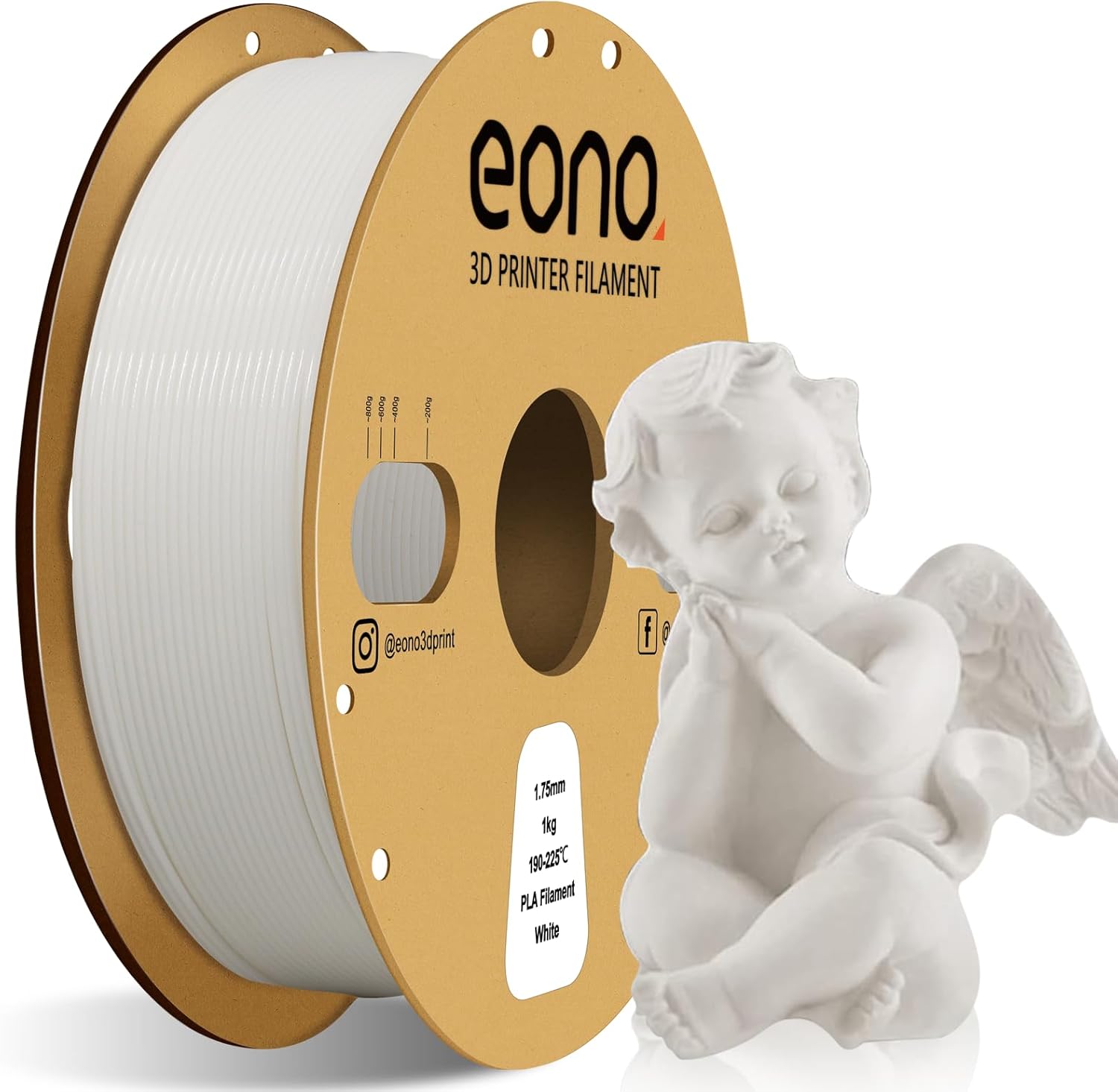 Eono PLA Filament 1.75mm, 3D Printer Filament PLA Dimensional Accuracy +/- 0.03m...