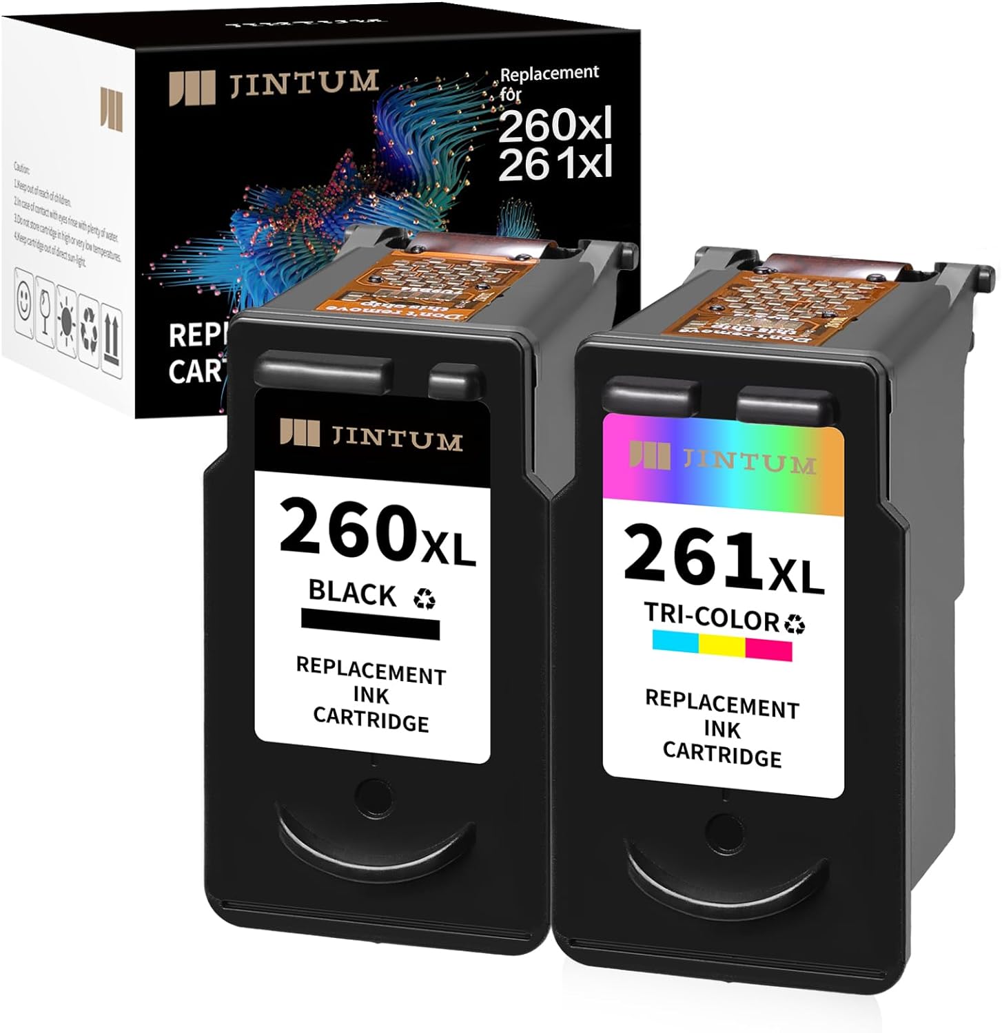 JINTUM 260 and 261 Ink Cartridge Compatible with C...