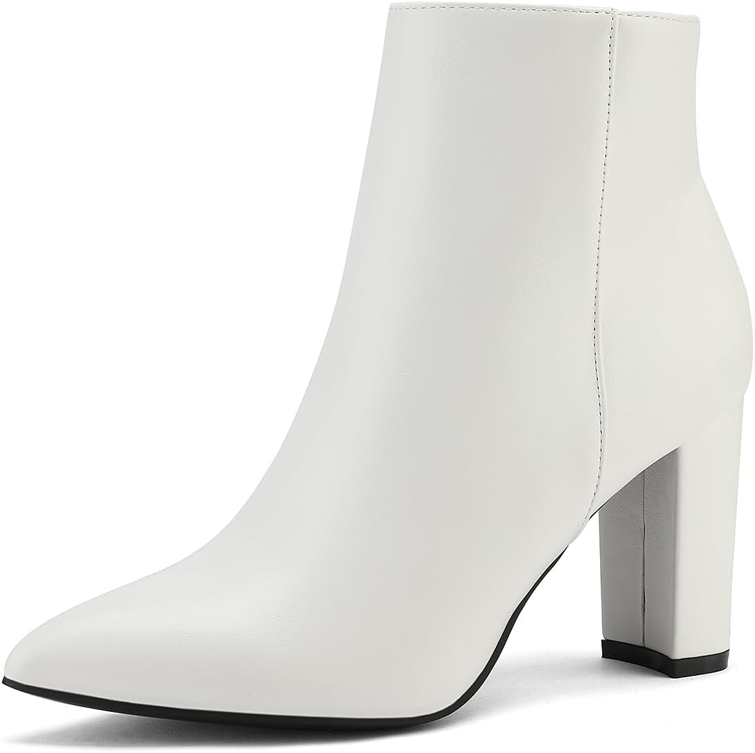 DREAM PAIRS Women's Ankle Booties, Special Chunky Heel Short Boots, Stylish Poin...