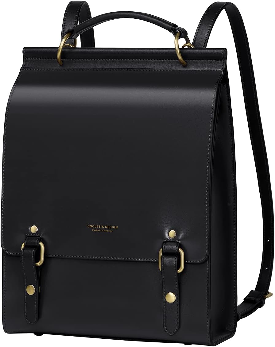 Cnoles Leather Backpack Purse For Women Fashion Ladies Vintage Bags Casual Colle...