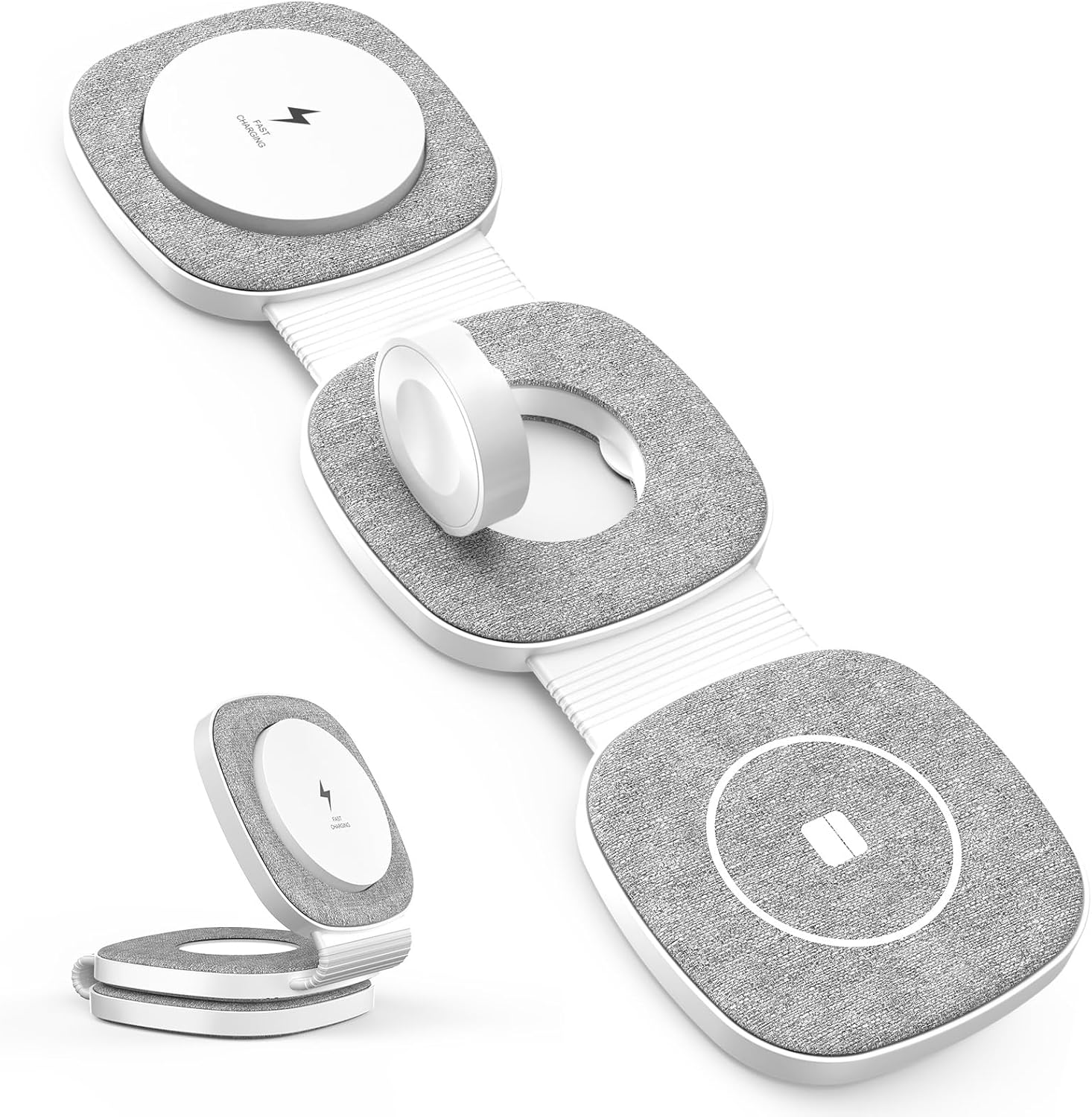 3 in 1 Wireless Charging Station, Foldable Travel Magnetic Wireless Charger with...