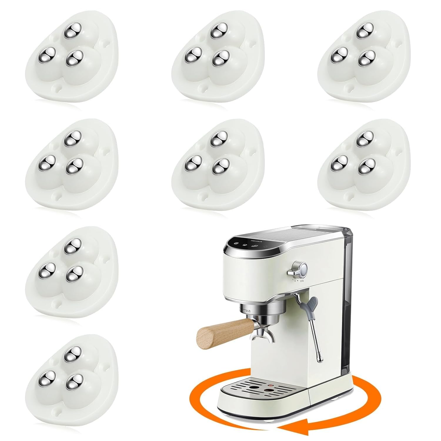 , Self Adhesive Caster Wheels, Innovative Appliance Rollers for Kitchen Applianc...