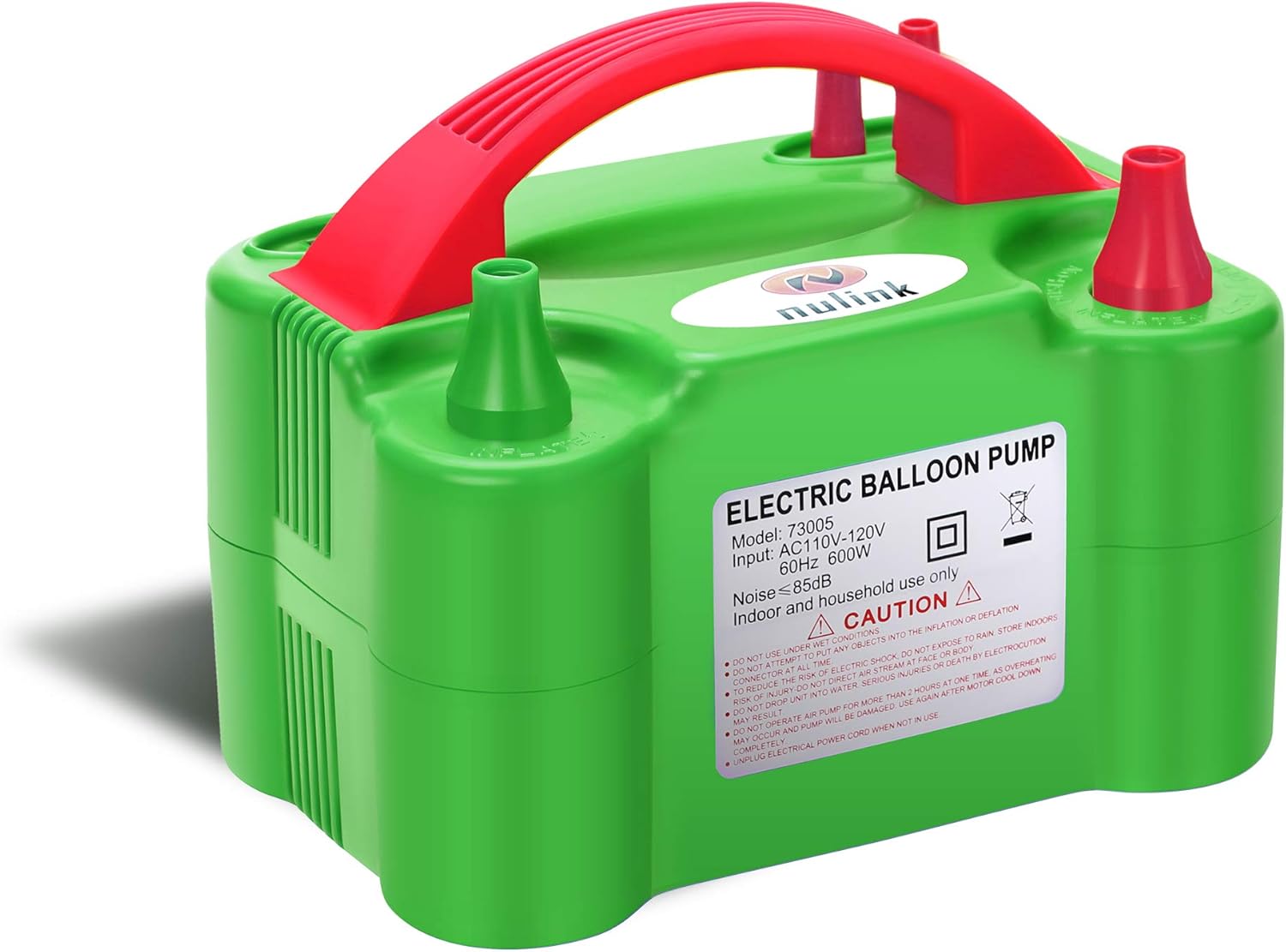 NuLink Balloon Pump Electric Portable Dual Nozzle Balloon Blower Pump Inflation...