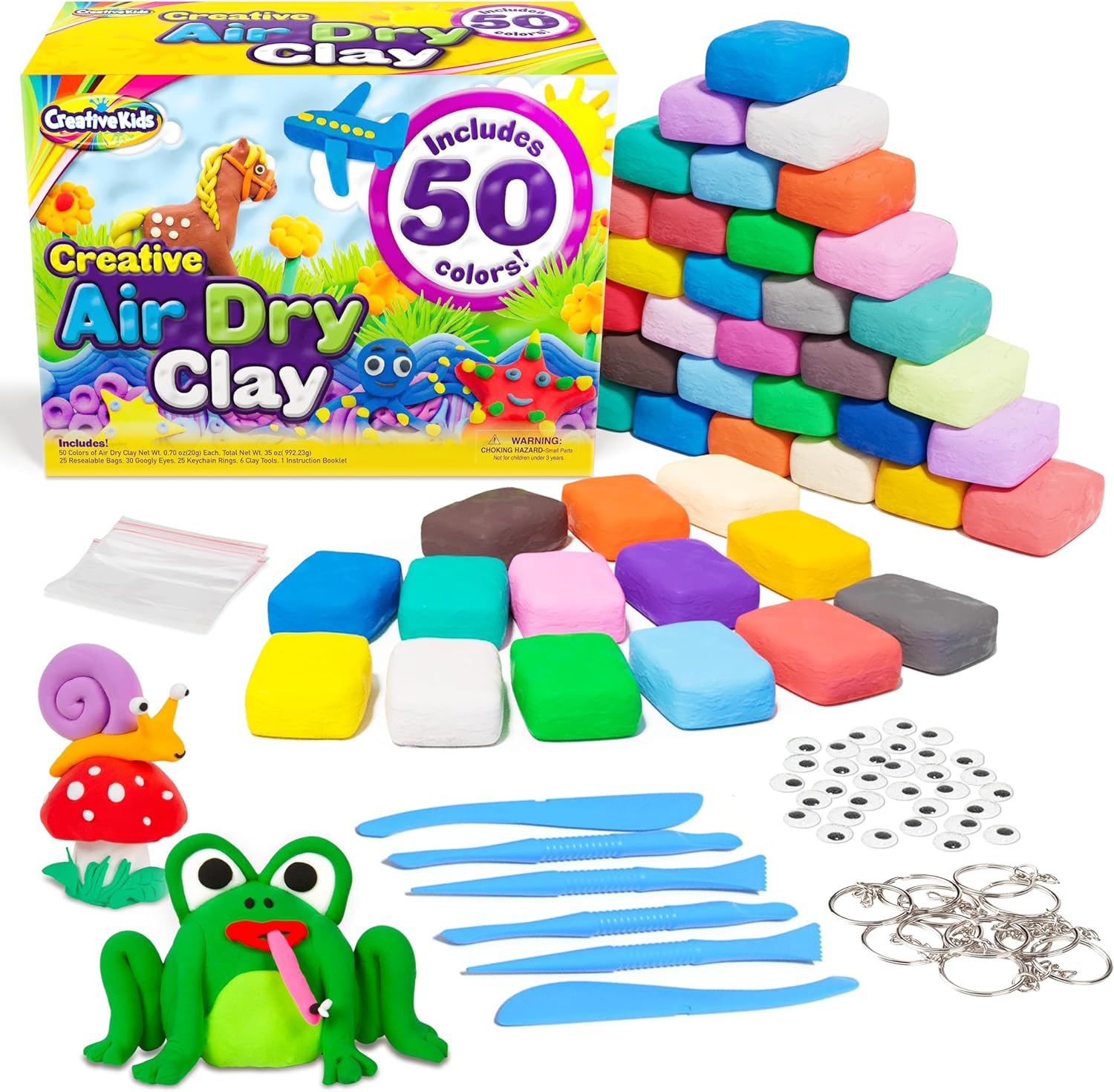 Creative Kids Air Dry Clay Kit, Special Modeling Clay Bulk Set for Kids, Innovat...