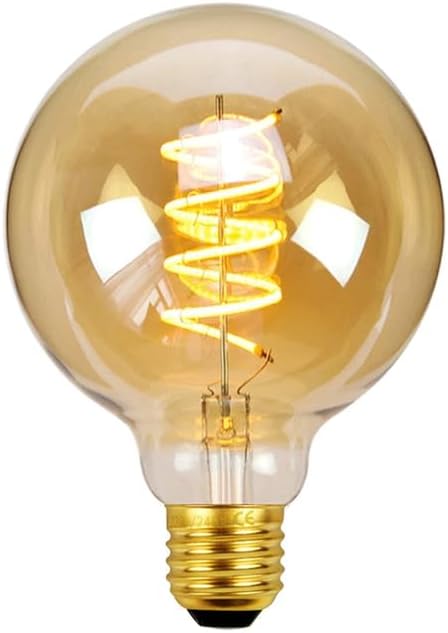 Gokoly Screw E27 LED Light Bulb, 4W Globe Large Screw Vintage Edison LED Bulbs D...