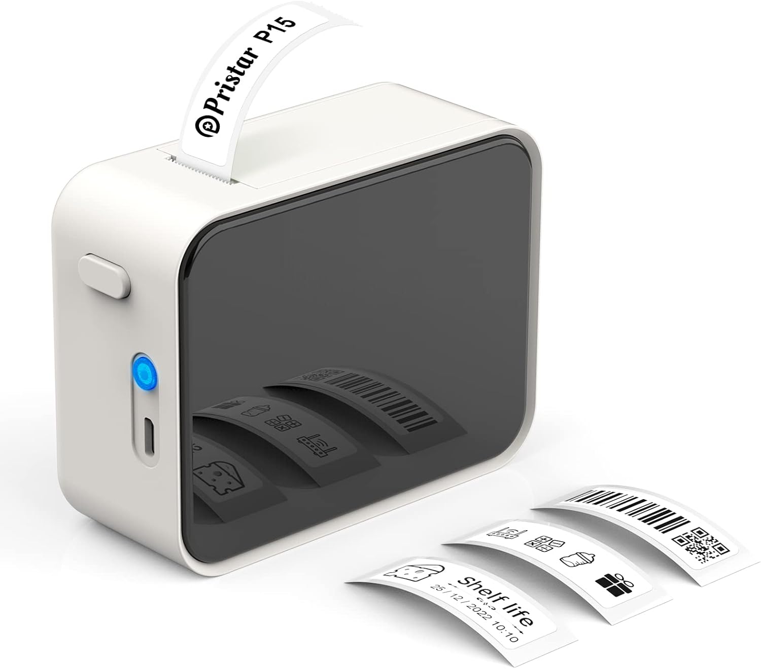 Pristar Label Maker Machine P15 Bluetooth Label Maker with Tape USB Rechargeable...