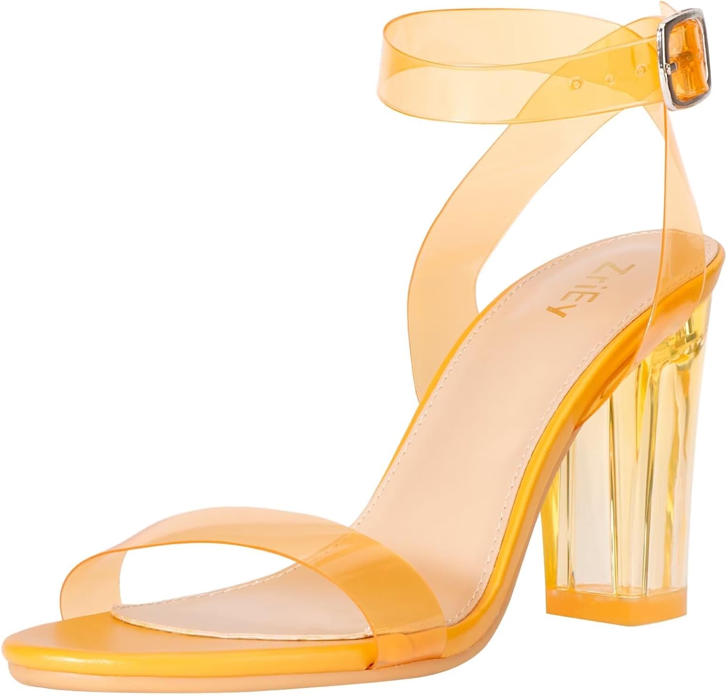 ZriEy Clear Block Sandals, Special Chunky Heels for Women, High-Quality 3.35 Inc...