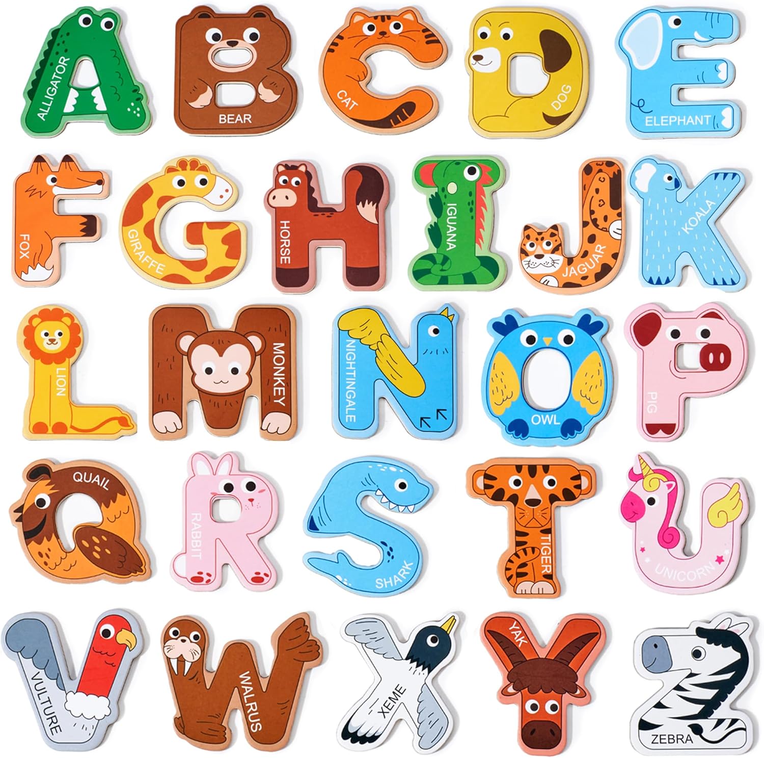 Magnetic Letters, Alphabet ABC Fridge Magnets for Toddlers & Kids, Cute Educatio...