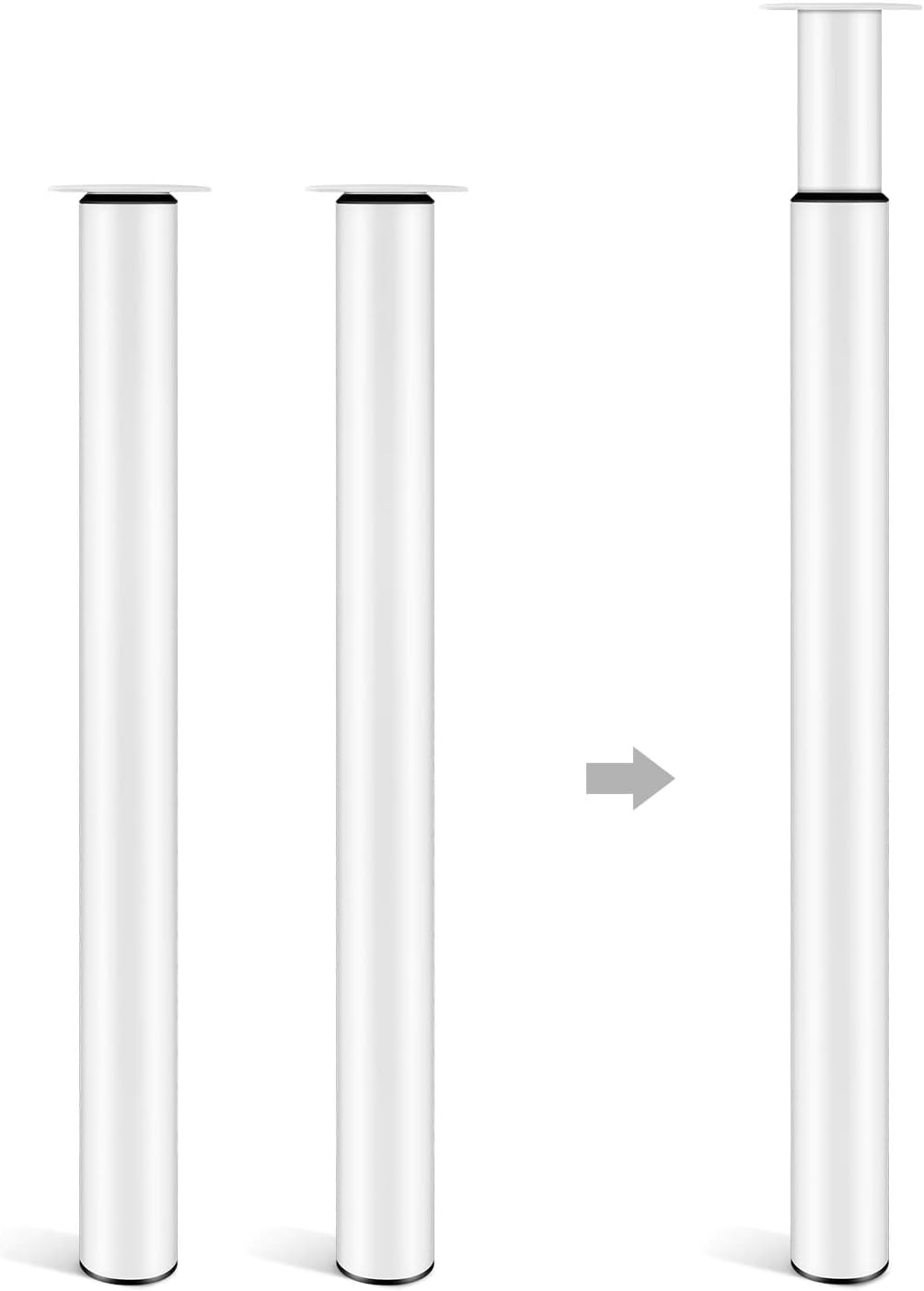 Dhouse Table Legs 2-Pack 710-1100mm Adjustable Breakfast Bar Legs Morden Style M...