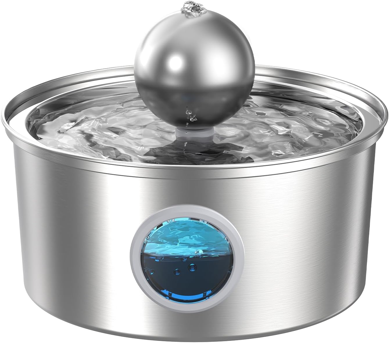 Cat Water Fountain Stainless Steel: 108oz/3.2L Pet Water Fountain Quiet Cat Foun...