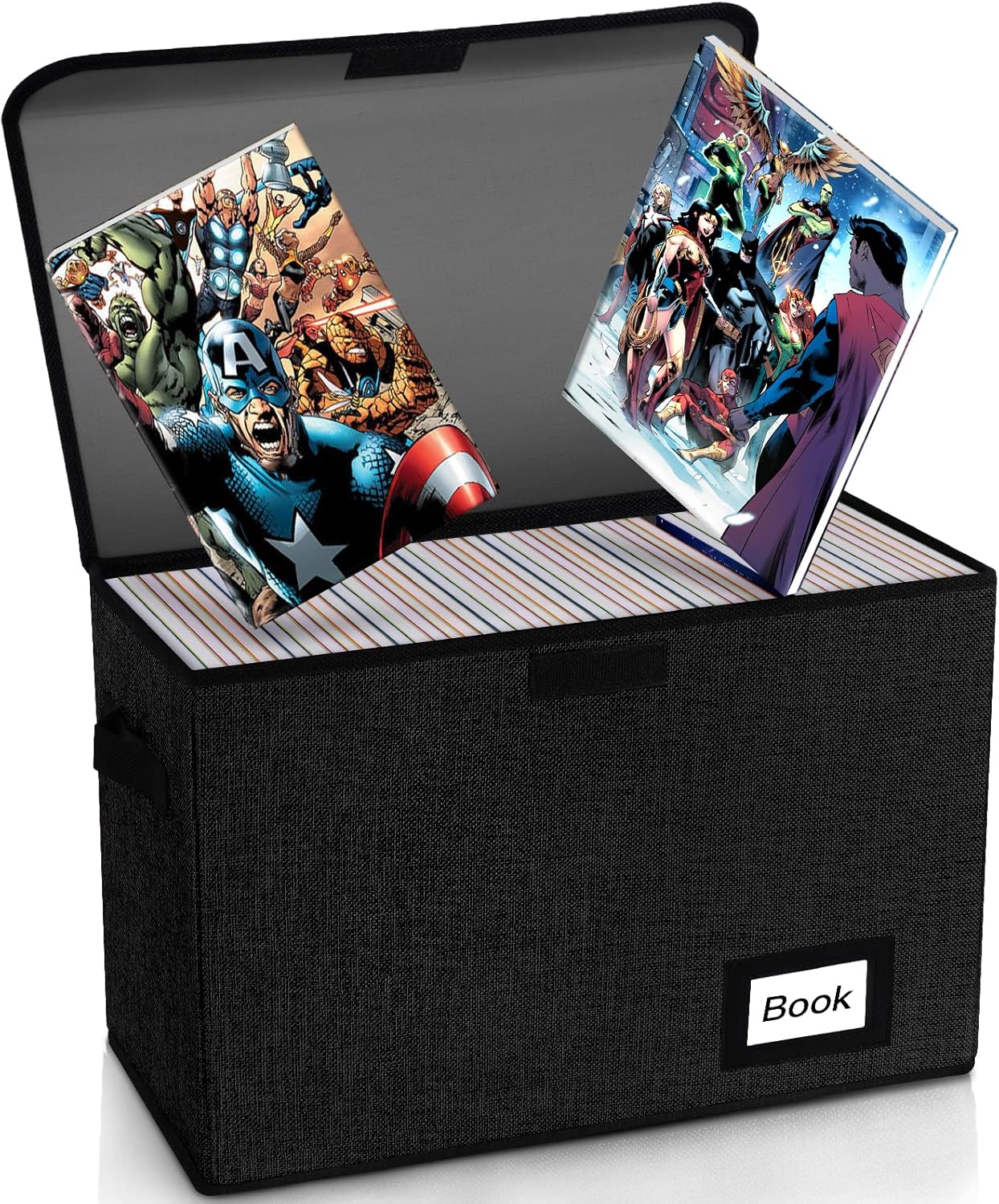 Comic Book Storage, Comic Book Box, 15.8" X 7.8" X 11.8", Collapsible Comic Shor...