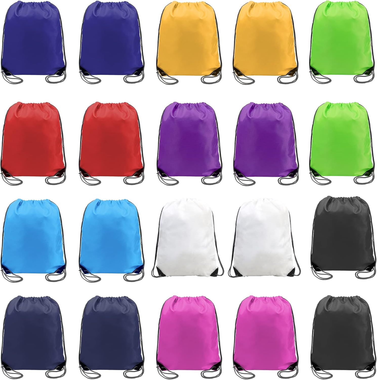 BeeGreen Drawstring Backpack Bags 20|30|50 Packs Reflective String Bags for Gym...