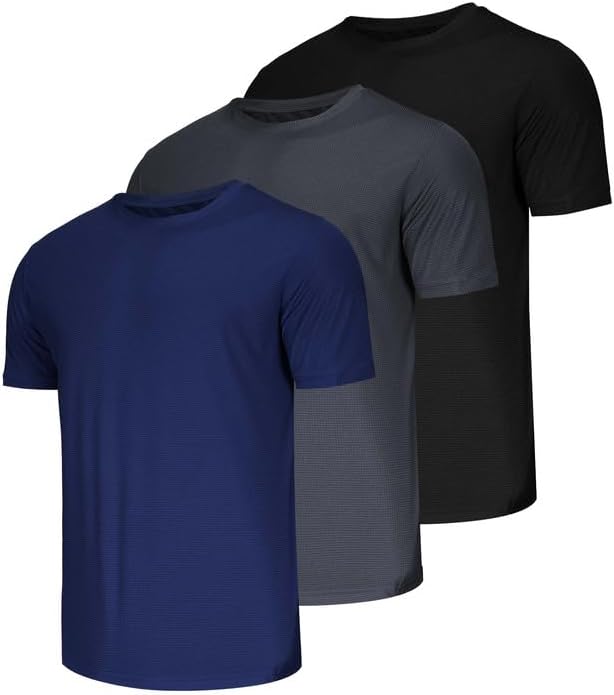 3 Pack Men T Shirts Running T Shirts for Men Gym Men's T Shirts Sport Tops for M...