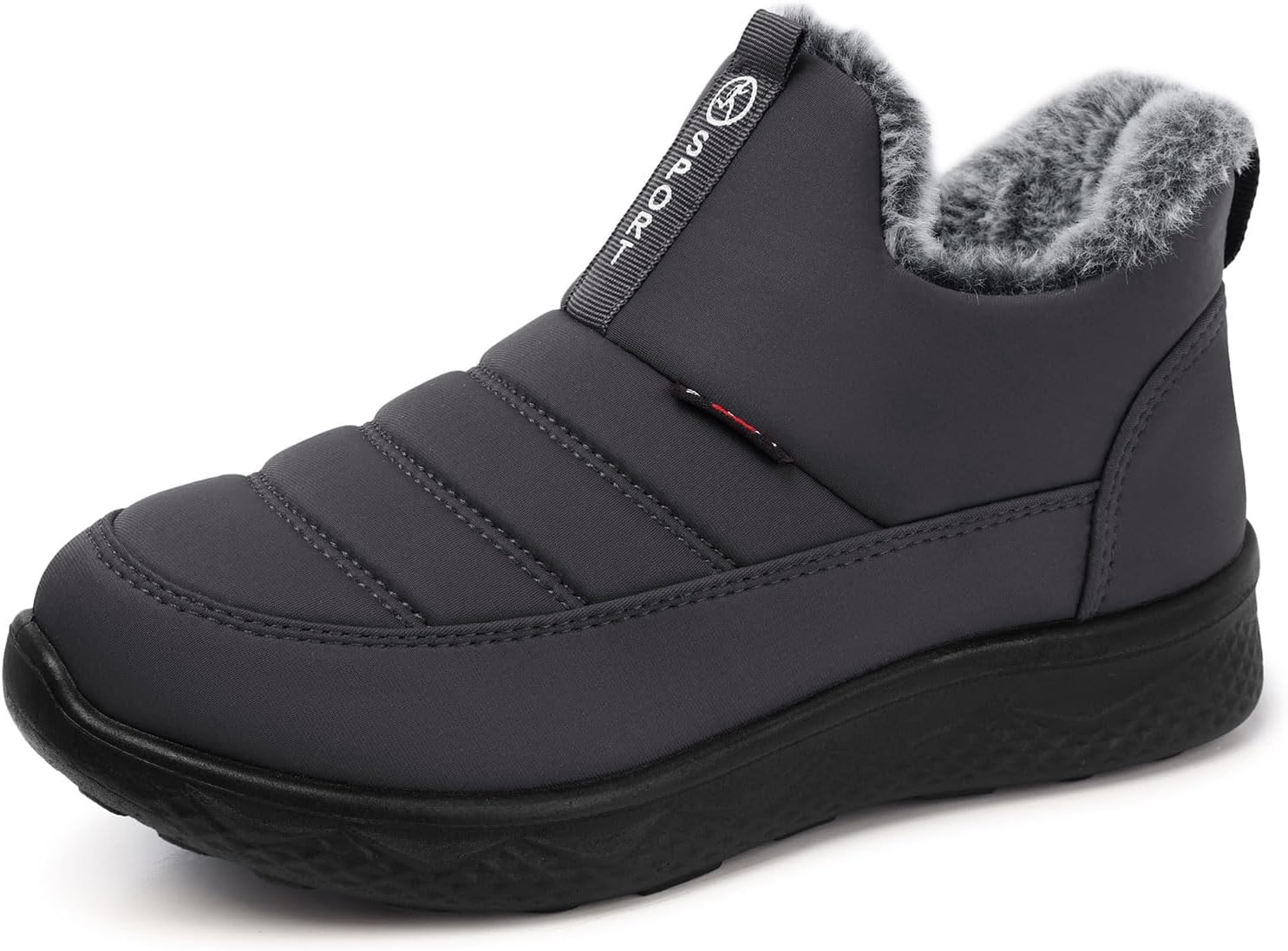 SHIBEVER Womens Winter Snow Boots: Women Ankle Booties Warm Fur Lined Waterproof...