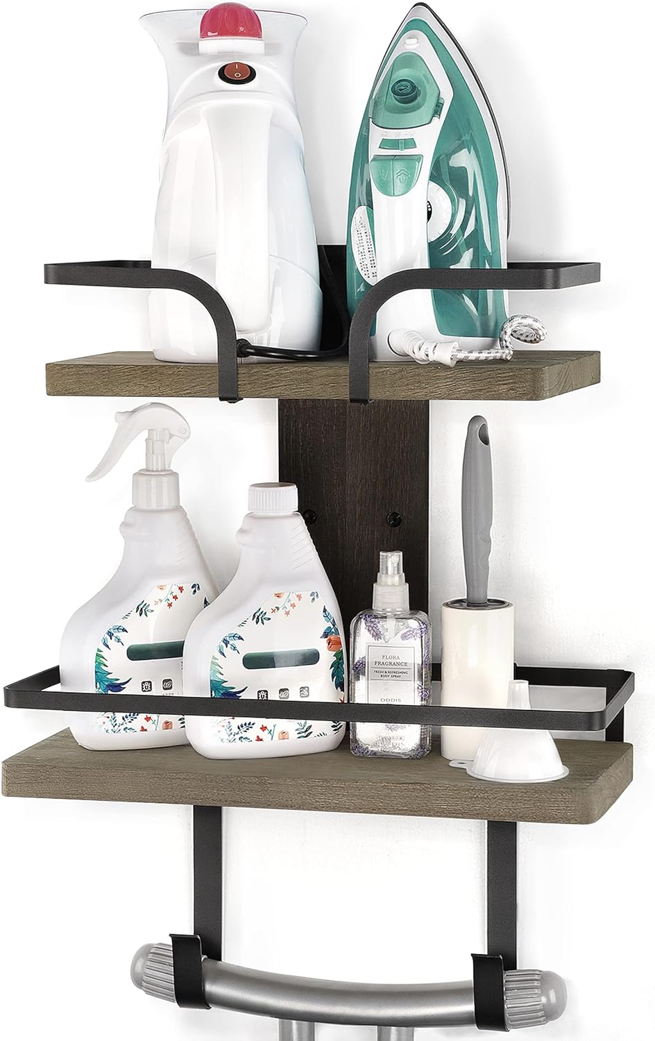 VINAEMO Ironing Board Hanger, Special Iron and Ironing Board Holder with 2-Layer...