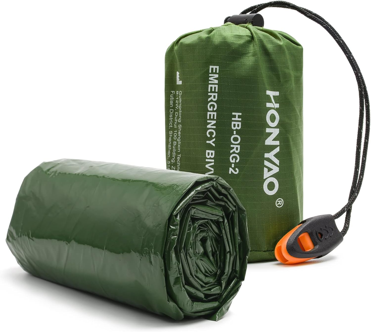 HONYAO Survival Sleeping Bag, Emergency Bivvy Bag Emergency Rescue Blanket Reusa...