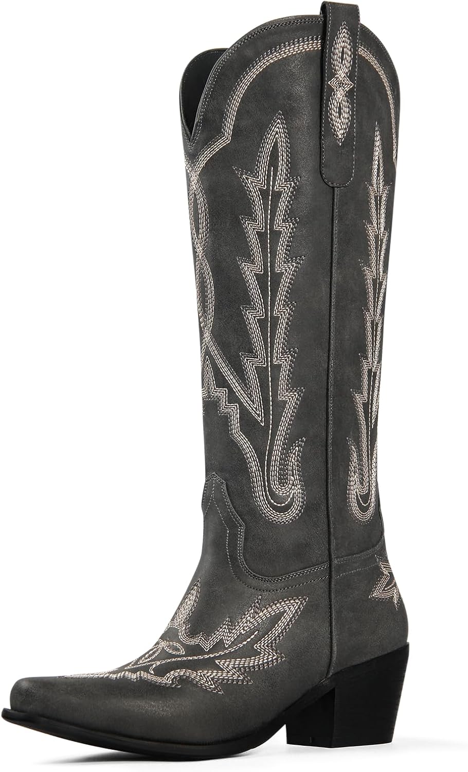 Ouepiano Cowboy Boots for Women Knee High Cowgirl Boots with Classic Embroidered...