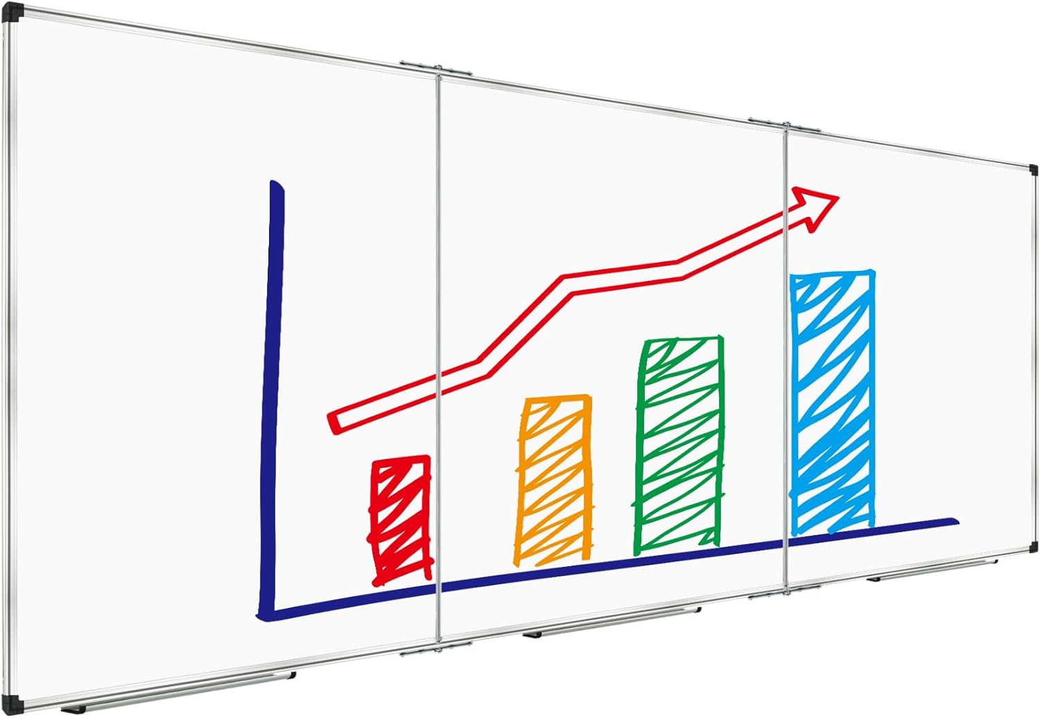 XBoard 118 x 48 Inch Magnetic Dry Erase Board, Special Oversized Foldable Whiteb...