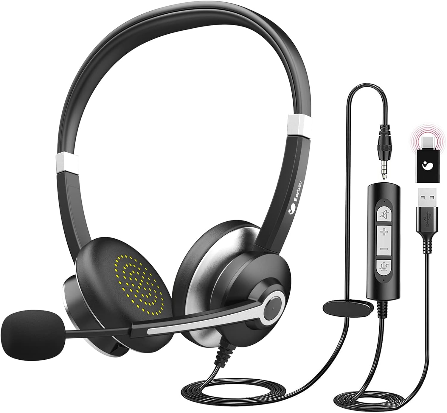 Earbay USB Headset With Microphone For Laptop, PC...