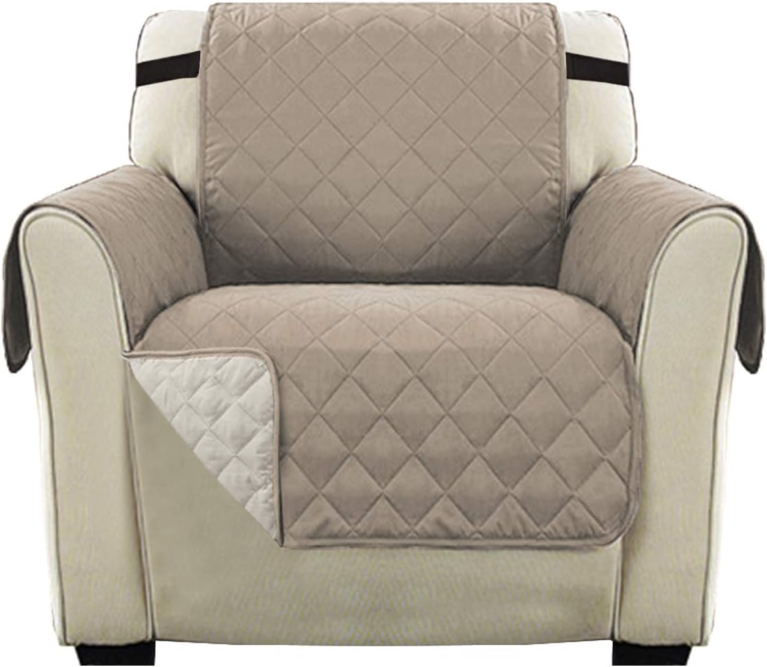 H.Versailtex Sofa Protector for Pets, Water Resistant Sofa Slipcover 1 Seater fo...