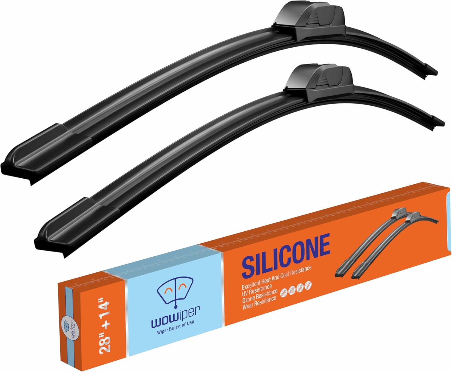 Silicone 28 and 14 inch Windshield Wiper Blades Replacement for Toyota Corolla 2...