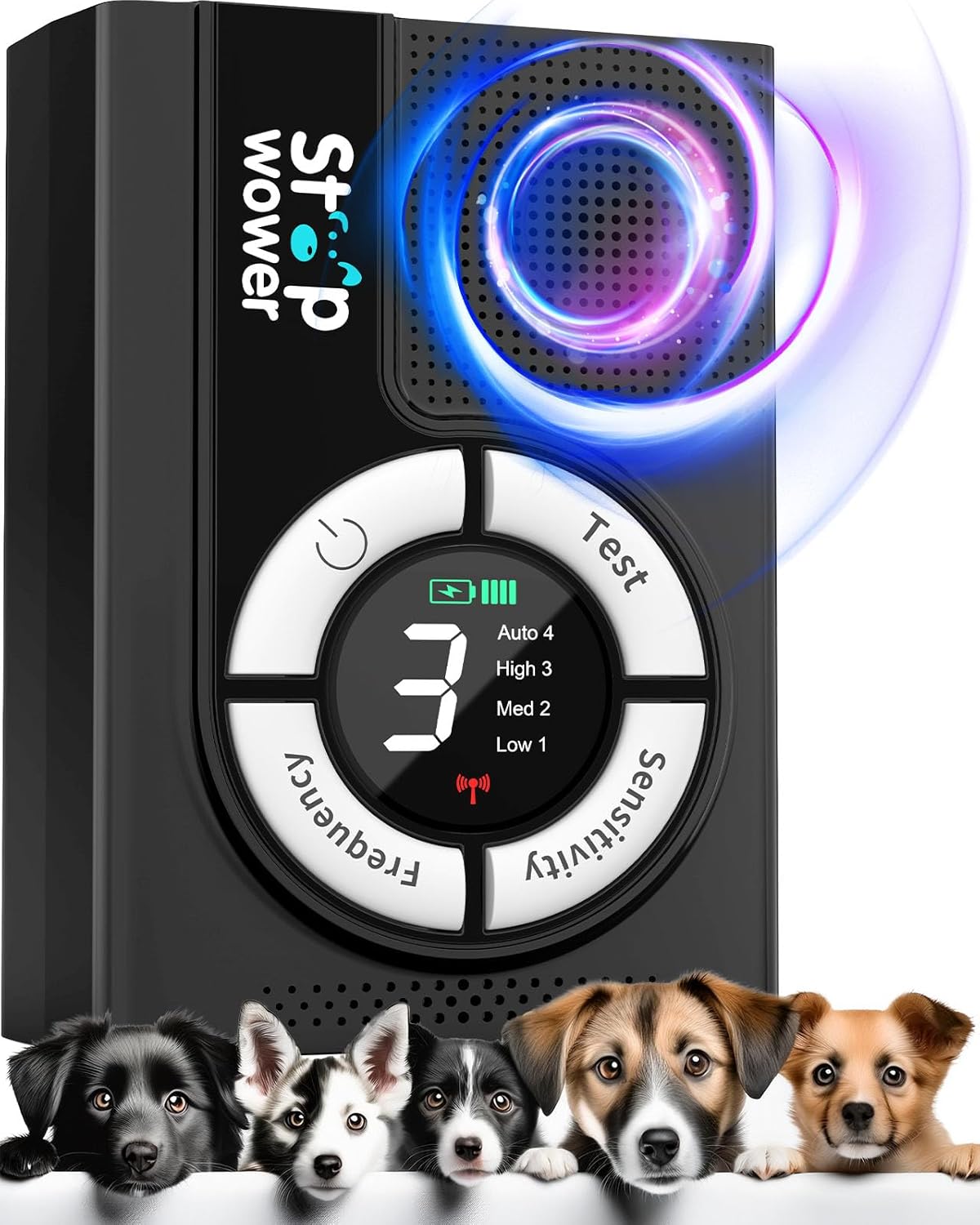 Anti Barking Device, 1500 mAh Rechargeable Ultrasonic Dog Barking Deterrent Devi...