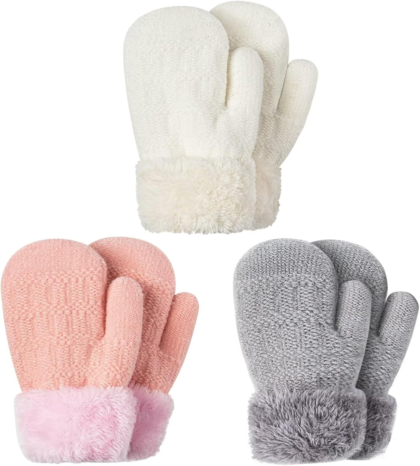 Winter Mittens Gloves Beanie Hat Set, Special Gloves and Beanie Set for Kids Bab...
