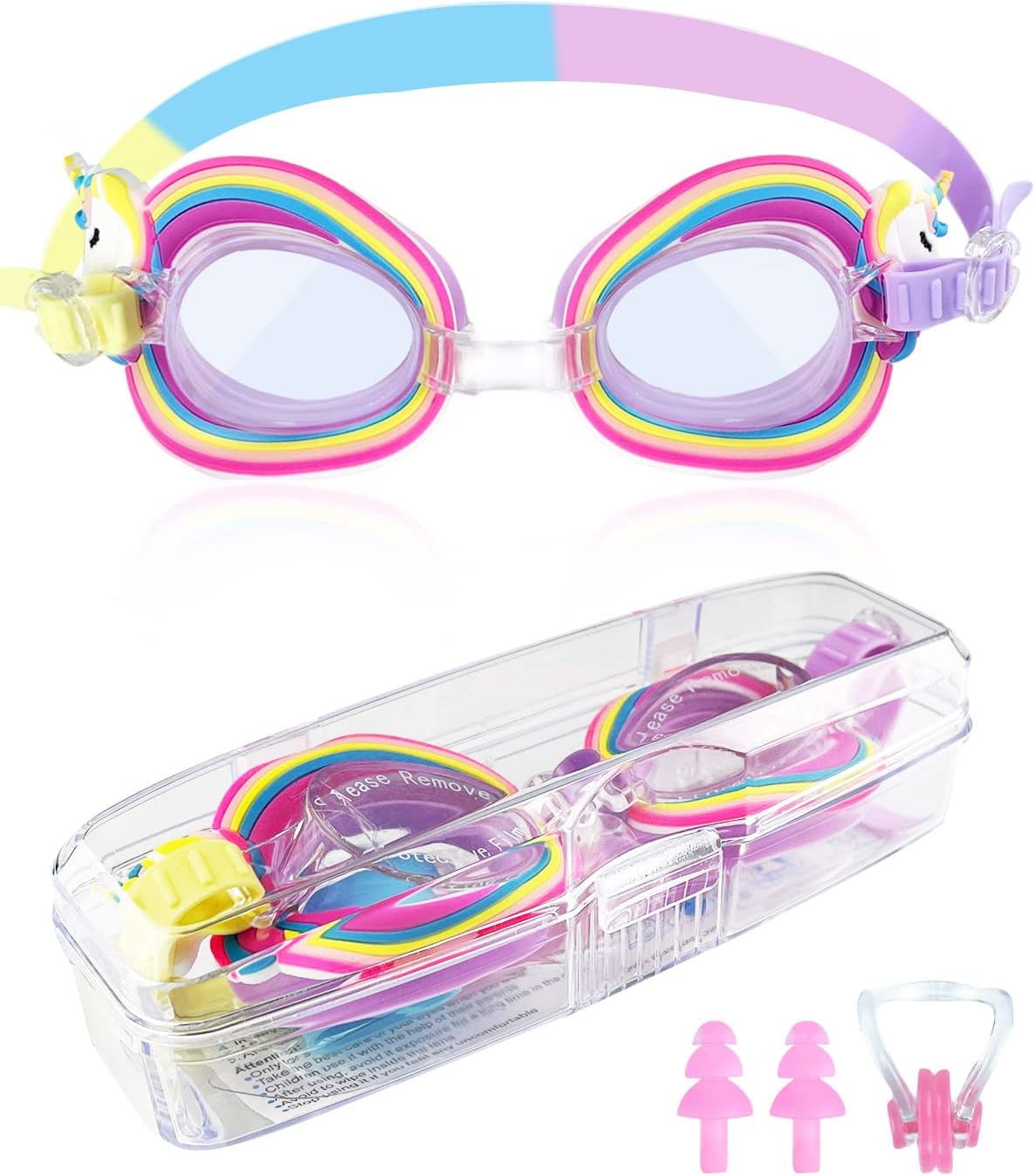 Kids Swimming Goggles 3-14 Years Waterproof HD Anti Fog No Leaking Kids Swimming...