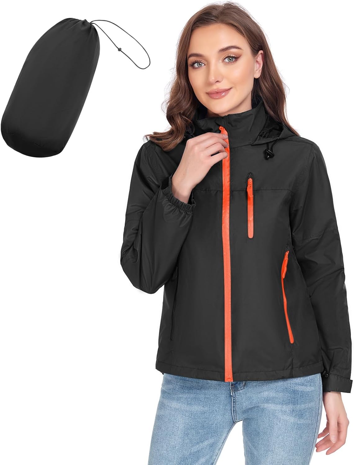 Ourcan Packable Rain Jacket Women Lightweight Waterproof Raincoat for Women with...