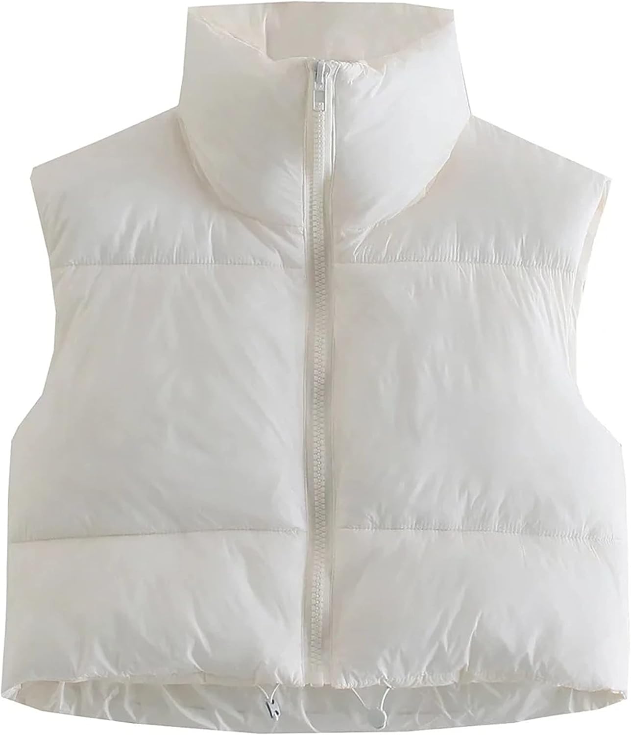 APAFES Womens Winter, Special Cropped Puffer Vest, Innovative High Stand Collar...